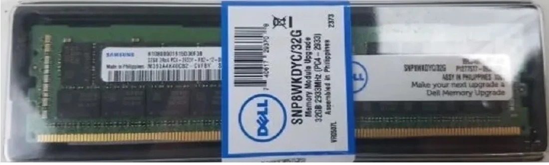 Dell 8WKDY 32GB 2RX4 DDR4 PC4-23400 2933Mhz Ecc New OEM Dell 8WKDY 32GB 2RX4 DDR4 PC4-23400 2933Mhz Ecc New OEM