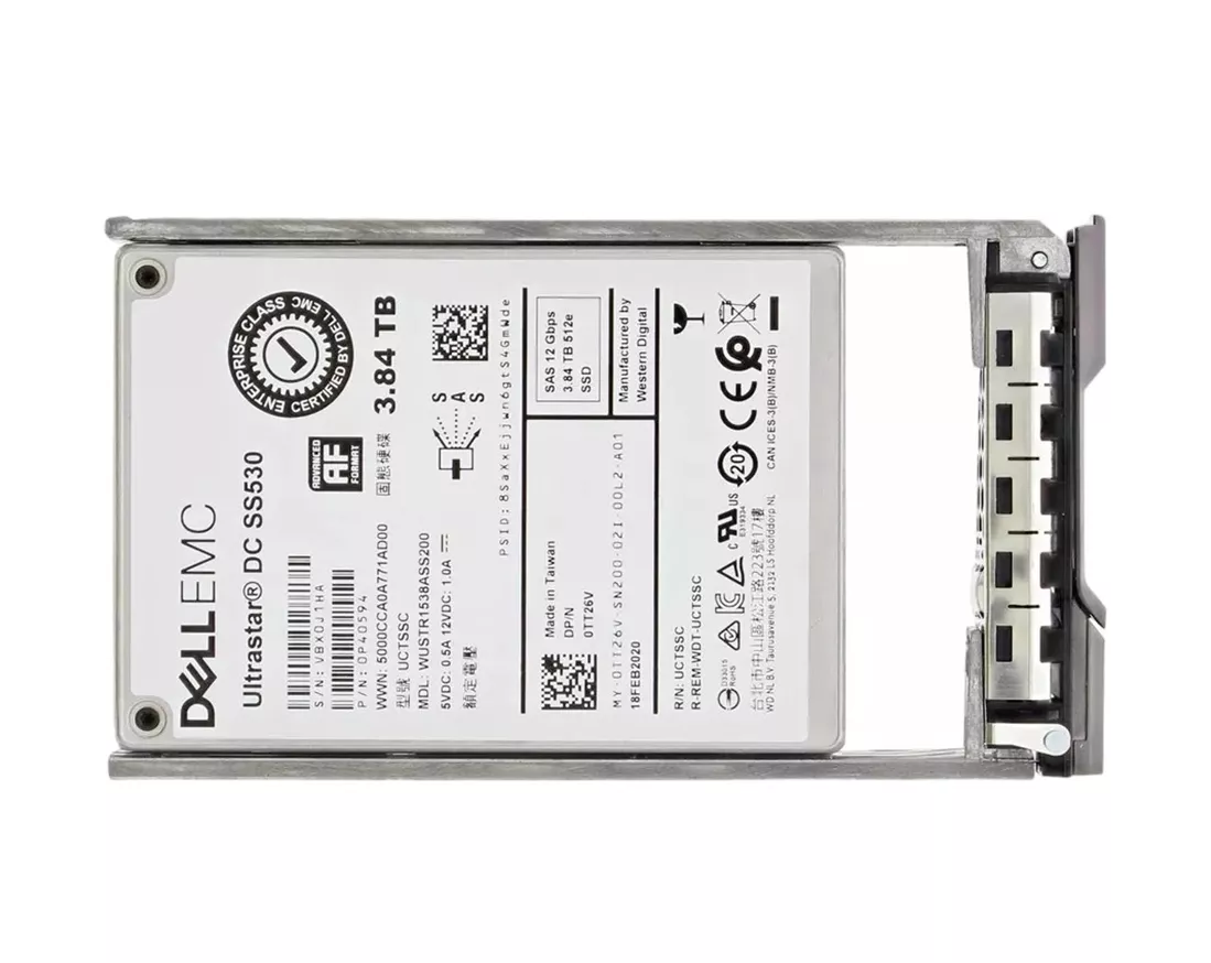 Dell TT26V 3.84TB SAS 12Gbps 2.5inch Read Intensive SSD for Compellent