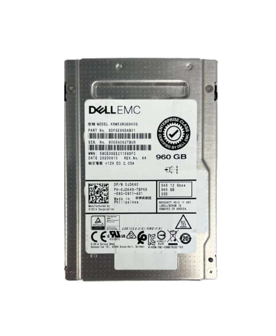Kioxia RM5 KRM5XRUG960G Read Intensive SSD 960 GB SAS 12Gb/s DELL