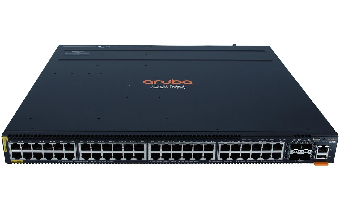 HPE Aruba JL661A 6300M 48-Port 1GbE Class 4 PoE and 4-Port SFP56 Switch