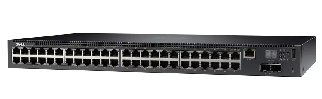 Dell 210-ASMZ N2048P Managed L2+ Switch 48 PoE+ Ethernet Ports Ref
