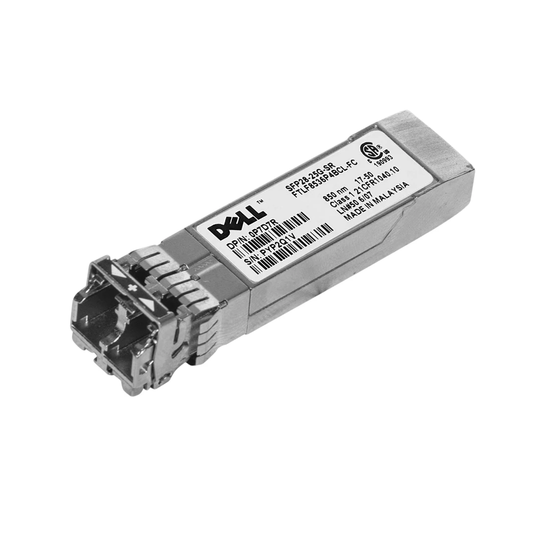 Dell PY7V9 25GE 850nm Short Wavelength SFP+ Transceiver