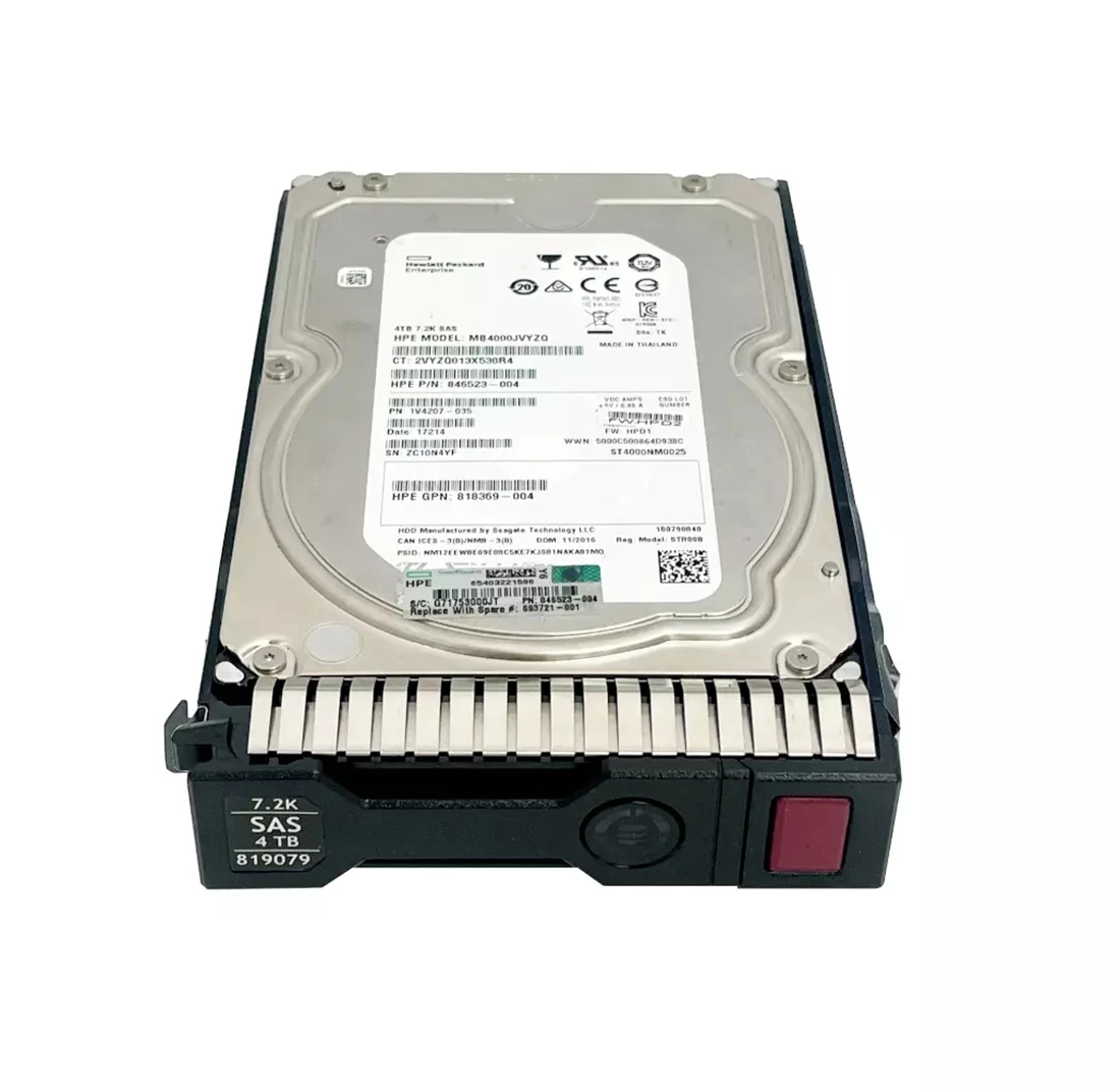 HPE 818367-B21 Midline 4TB 7.2k Lff 12G SAS Hdd