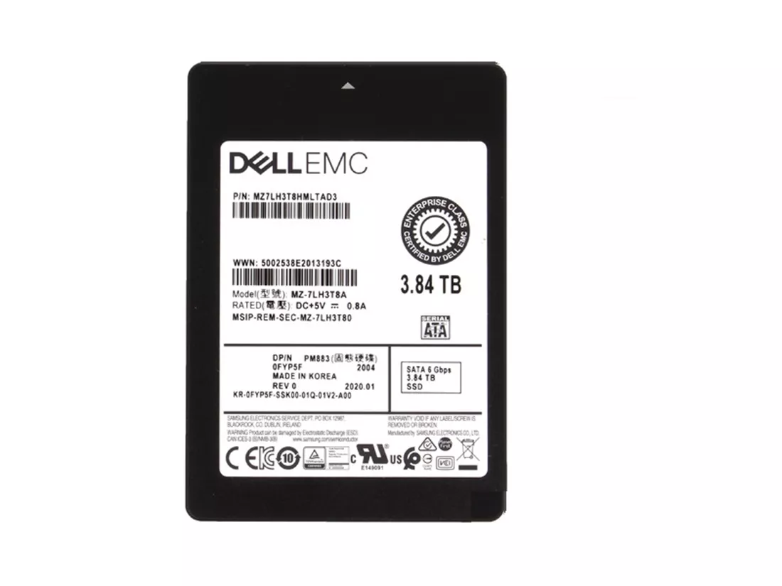 Samsung PM883 MZ-7LH3T8A Read Intensive SSD 3.84 TB SATA 6Gb/s DELL OEM Refurbished