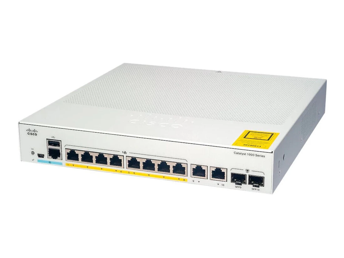 Cisco - C1000-8T-E-2G-L Catalyst C1000-8T Ethernet Switch 8 Ports 