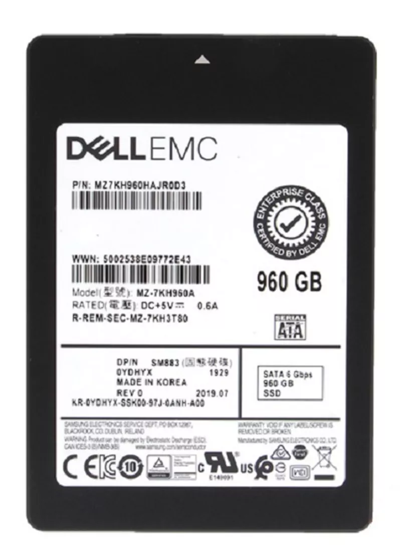 Samsung SM883 MZ-7KH960A SSD 960 GB SATA 6Gb/s DELL OEM Brand New
