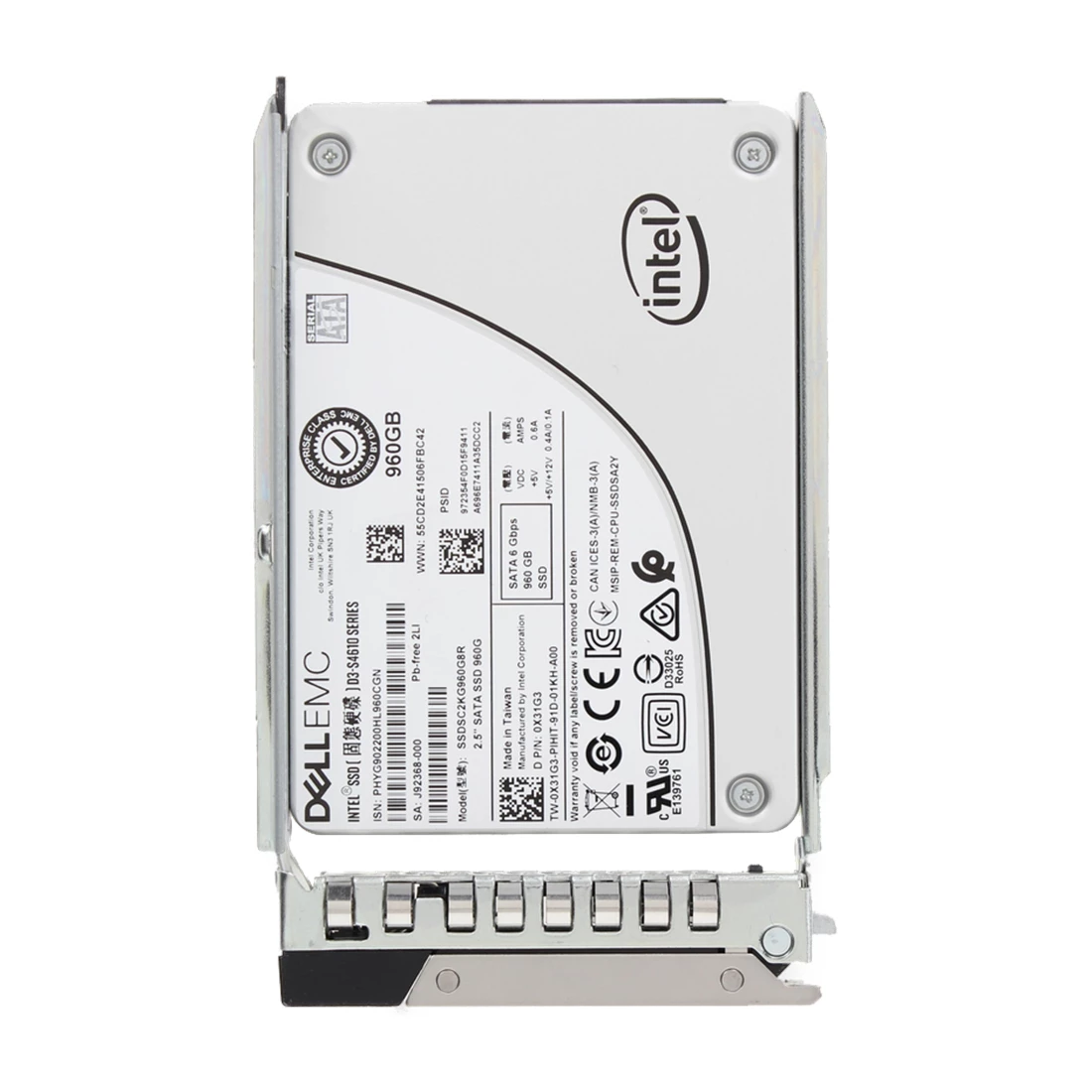 Dell X31G3 960GB SATA 6Gbps Mixed Use 3DWPD 2.5-inch Hot-Plug SSD Refurbished