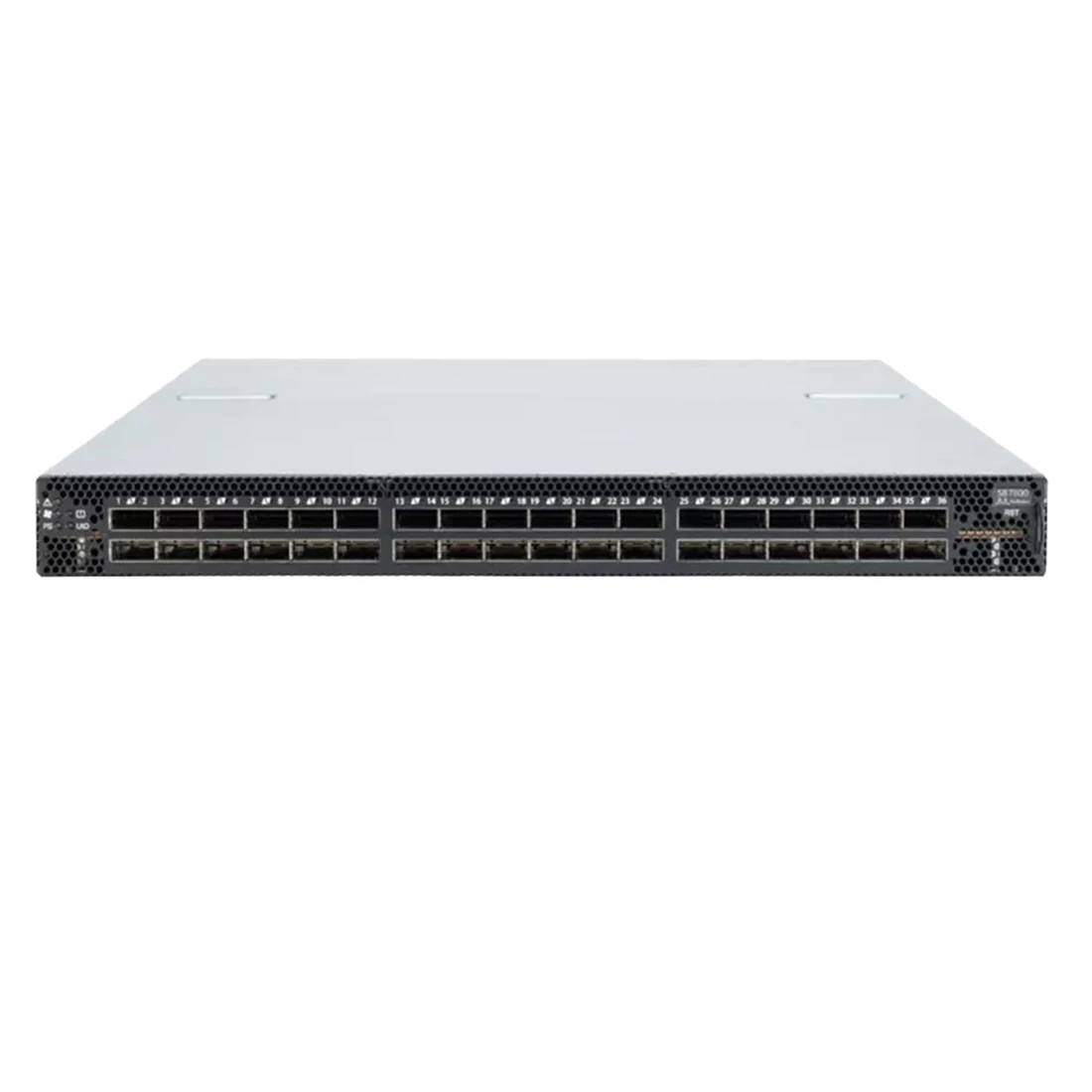 Mellanox MSB7800-ES2F Switch-IB 2 based 36-port QSFP28 EDR 1U Managed InfiniBand switch system with a non-blocking switching capacity of 7.2Tb/s. 2PS, Standard depth P2C Airflow