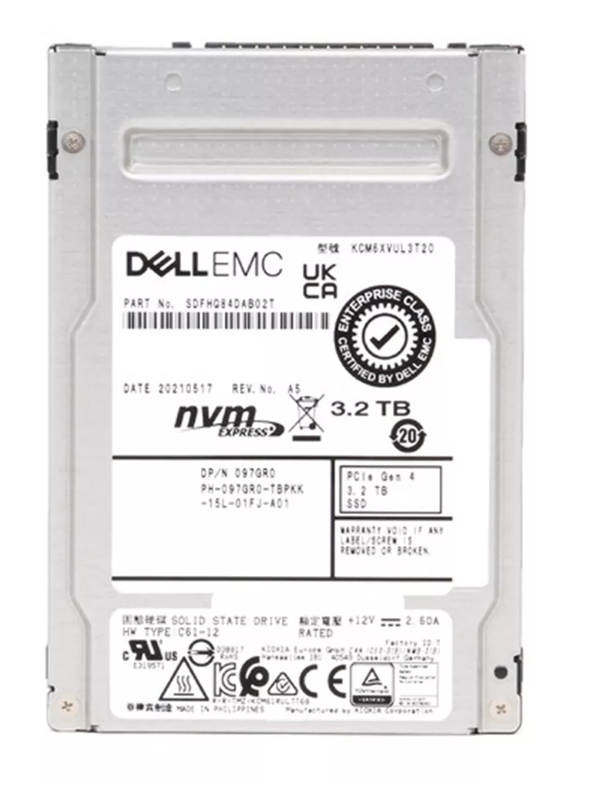 Kioxia CM6-R KCM6XVUL3T20 Mixed Use SSD 3.2 TB PCIe 4.0 x4 Kioxia CM6-R KCM6XVUL3T20 Mixed Use SSD 3.2 TB PCIe 4.0 x4