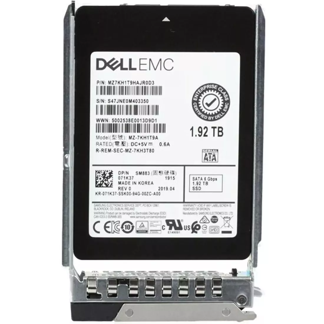 Dell 71K37 1.92TB SATA-6Gbps Mixed Use 3DWPD 2.5-Inch Hot Plug SSD New Dell 71K37 1.92TB SATA-6Gbps Mixed Use 3DWPD 2.5-Inch Hot Plug SSD New