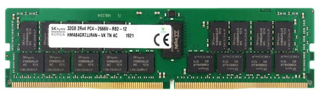 Hynix HMA82GR7DJR4N-VK 16GB PC4-21300 DDR4-2666MHz 1Rx4 ECC Memory Refurbished
