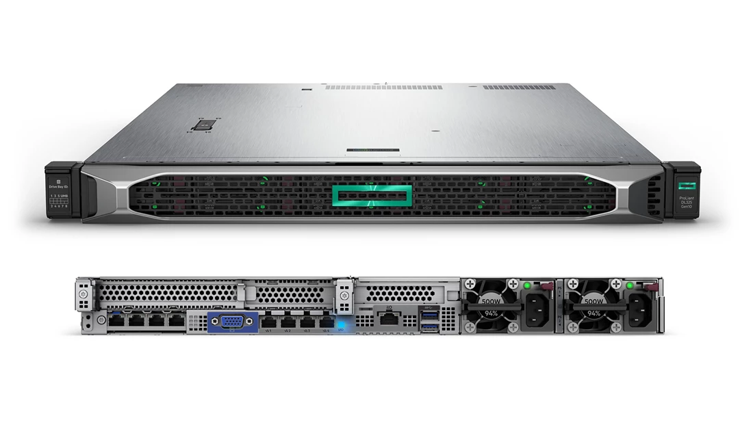HPE P27087-B21 DL325 Gen10 7282 1P 16GB-R P408i-a 8SFF 500W RPS Perf Server