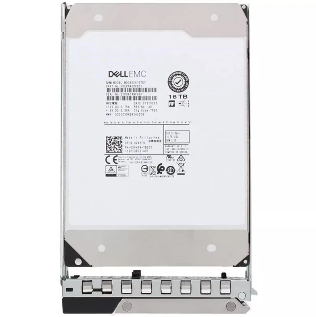 Dell 24HF9 16TB 7.2K RPM SAS 12Gbps 512e 3.5in Hot-Plug Hard Drive Dell 24HF9 16TB 7.2K RPM SAS 12Gbps 512e 3.5in Hot-Plug Hard Drive