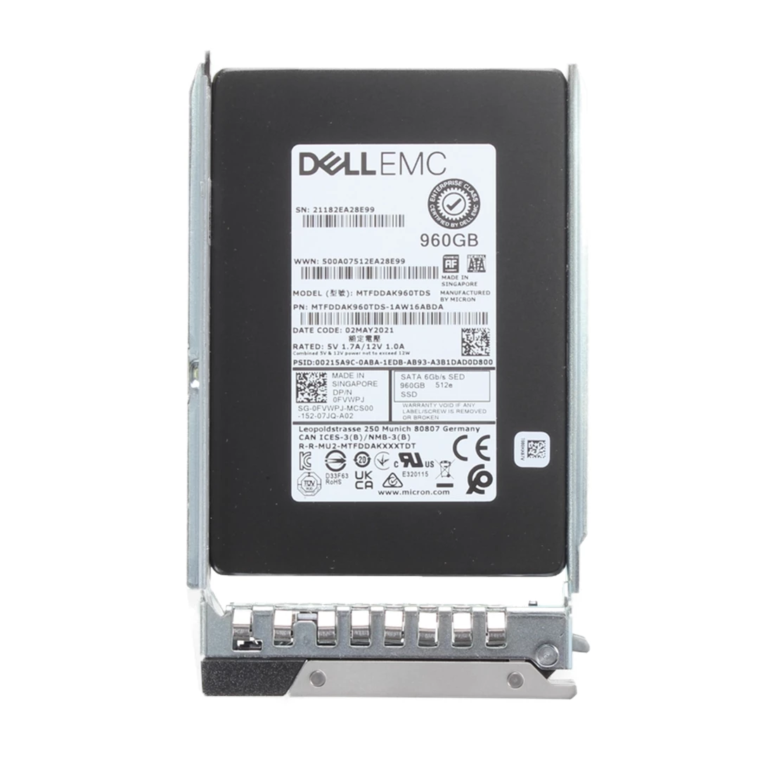 Dell FVWPJ 960GB SATA 6Gbps Read-Intensive TLC 2.5Inch SSD