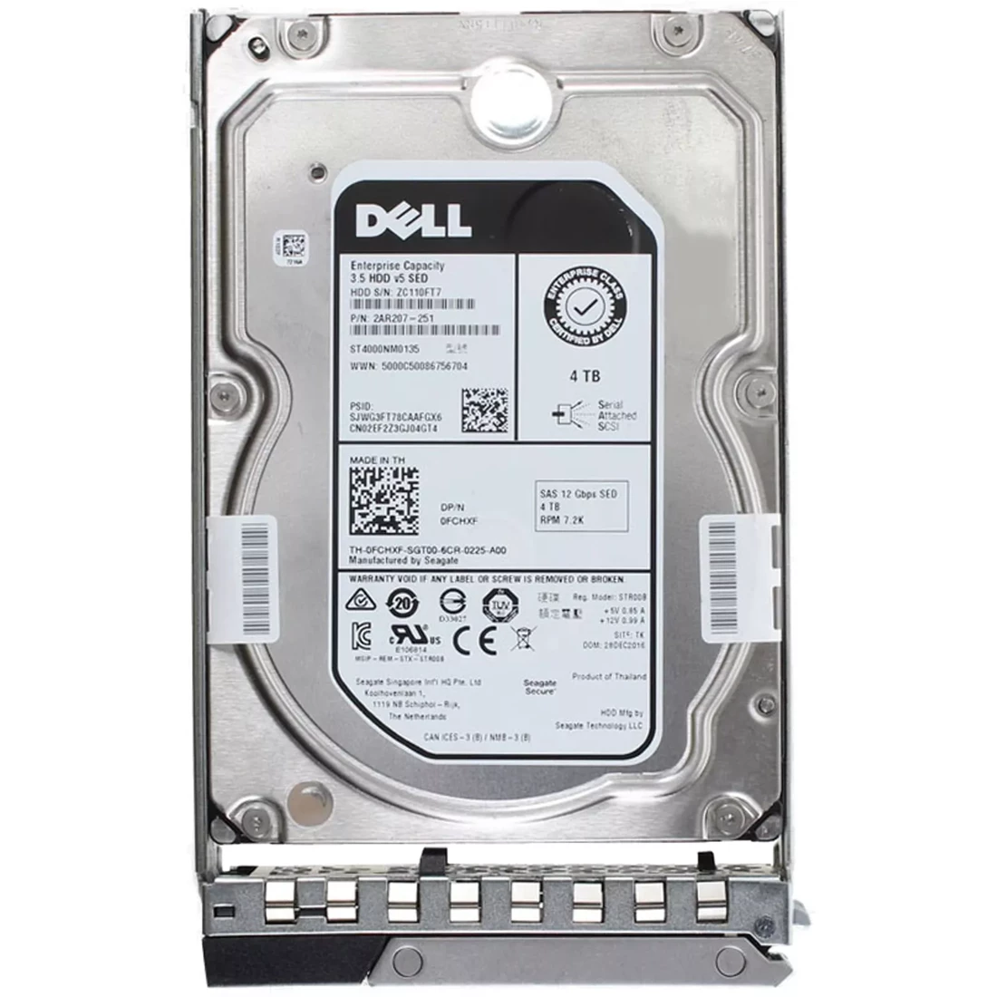 Dell FCHXF SED 4TB 7.2k NL SAS 12Gbps 3.5inch Hot Plug Hard Drive With kit