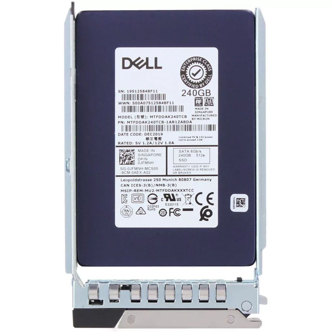 Dell JFMNH 240GB SATA-6Gbps Mixed-Use TLC 2.5 Dell JFMNH 240GB SATA-6Gbps Mixed-Use TLC 2.5
