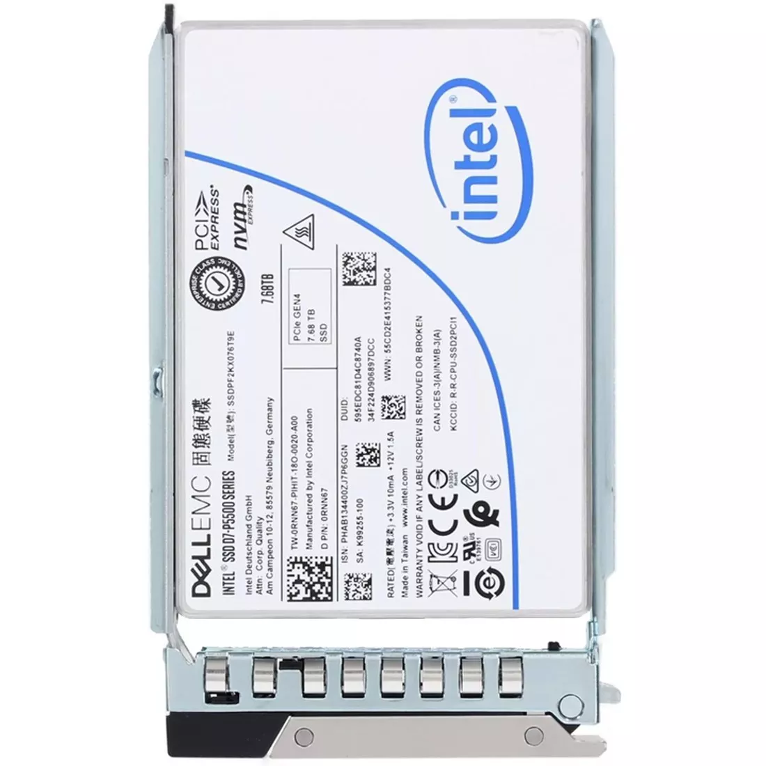 Dell RNN67 7.68TB PCIe Gen4 NVMe Read Intensive TLC 2.5inch U.2 SSD
