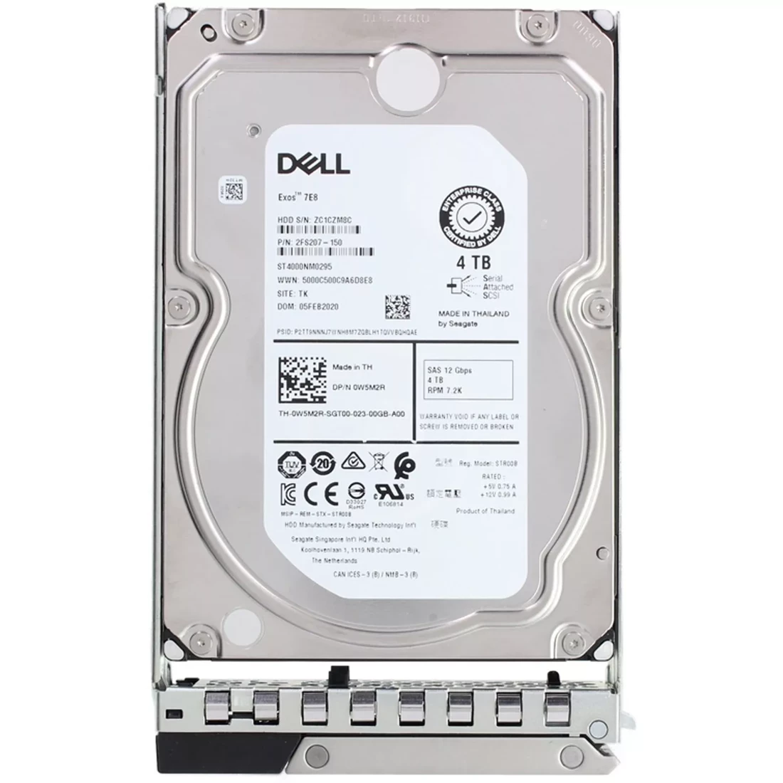 Dell W5M2R 4TB 7.2K NL SAS 12Gbps 512n 3.5" Hot-Plug Hard Drive with Tray