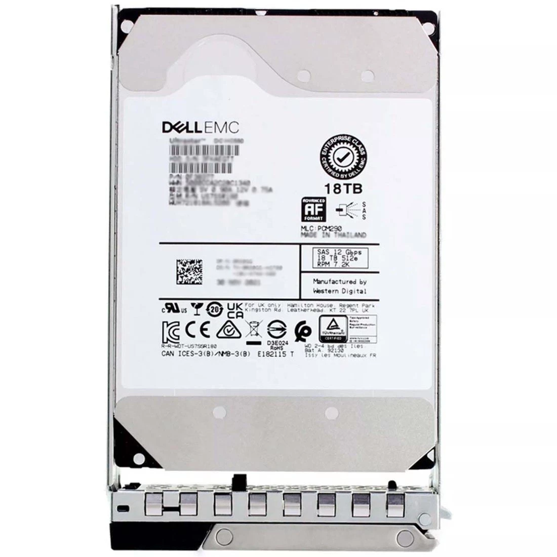 Dell EMC 161MF 18TB 7.2K RPM SAS 12Gbps 512e 3.5inch Hot-Plug Hard Drive with Tray
