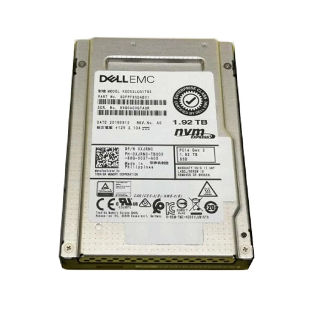 Kioxia CD5 KCD5XLUG1T92 Read Intensive SSD 1.92 TB PCIe 3.0 X4 (NVMe) DELL OEM Refurbished