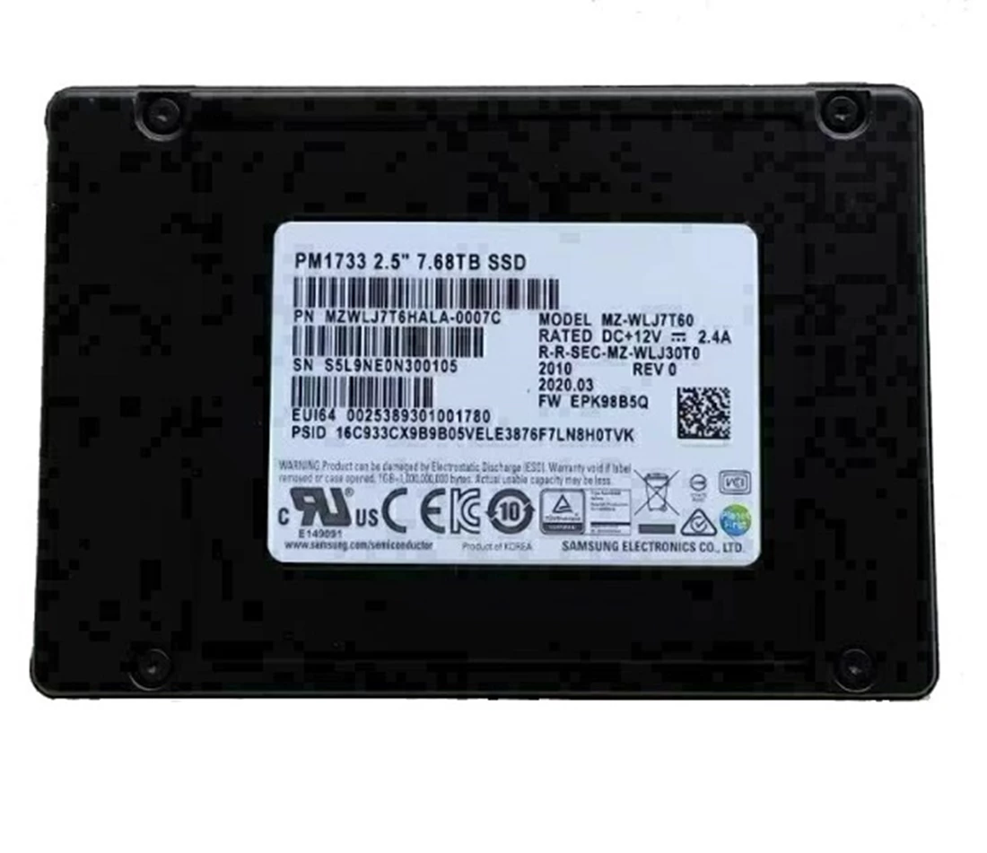 Samsung PM1733 MZWLJ7T6HALA-0007C SSD 7.68 TB PCIe 4.0 x4