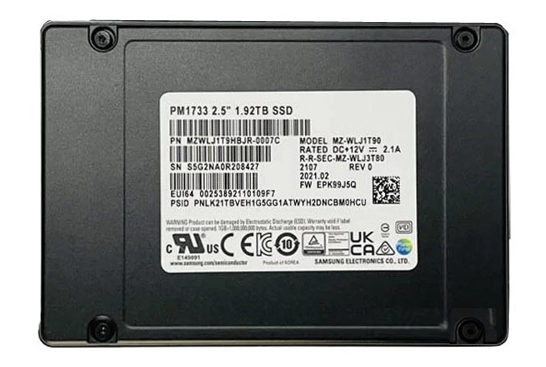 Samsung PM1733 MZWLJ1T9HBJR-0007C SSD 1.92 TB Pci Express