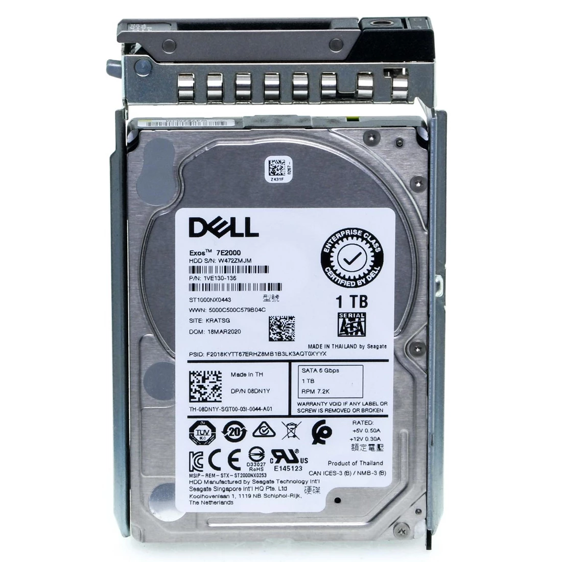 Dell 8DN1Y 1TB 7.2K SATA 6Gbps 512n 2.5