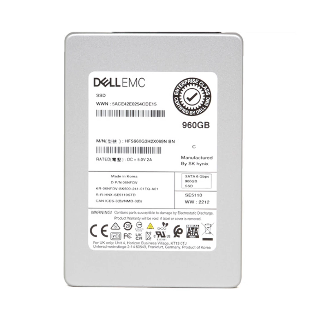 Hynix HFS960G3H2X069N 960GB SATA 6Gbps Read Intensive 1DWPD 2.5in Hot-Plug SSD