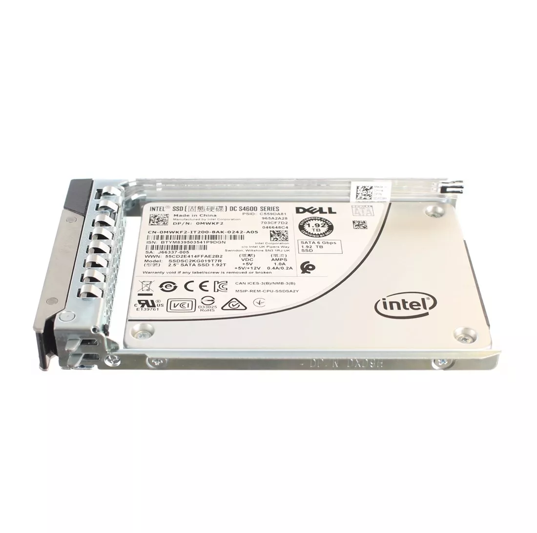 Dell MWKF2 1.92TB SATA 6Gbps Mixed Use 3DWPD 2.5-Inch Hot Plug SSD Ref