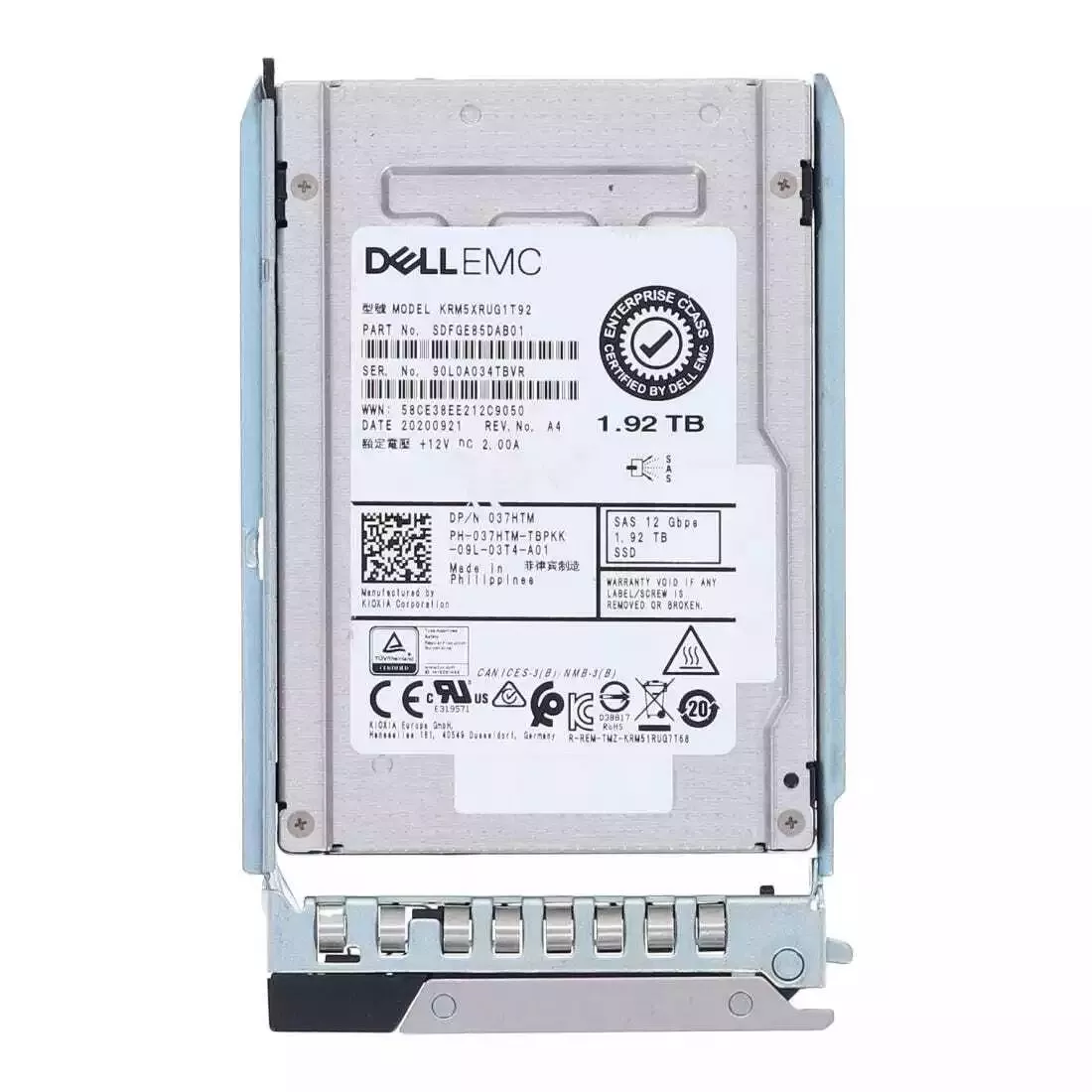 Dell 37HTM 1.92TB SAS 12Gbps Read Intensive 1DWPD 2.5Inch SSD