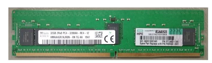 HPE P20502-001 32GB 2RX8 DDR4 3200Mhz PC4-25600 Ecc