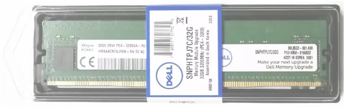 Dell HTPJ7 32GB DDR4 2Rx8 3200MHz PC4-25600 ECC Memory Brand New