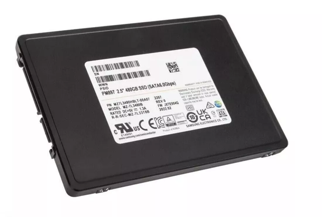 Samsung PM897 MZ7L3480HBLT SSD 480 GB SATA 6Gb/s Brand New