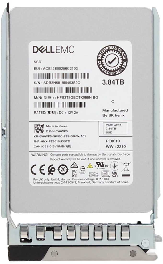 Dell V6WP5 3.84TB NVMe Read Intensive U.2 SFF Drive