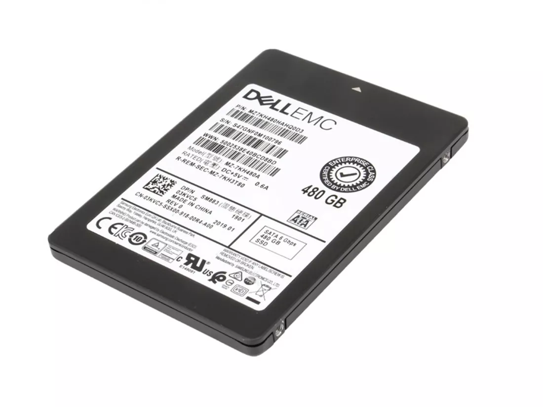 Samsung SM883 MZ7KH480HAHQAD3 Mixed Use SSD 480 GB SATA 6Gb/s DELL Samsung SM883 MZ7KH480HAHQAD3 Mixed Use SSD 480 GB SATA 6Gb/s DELL