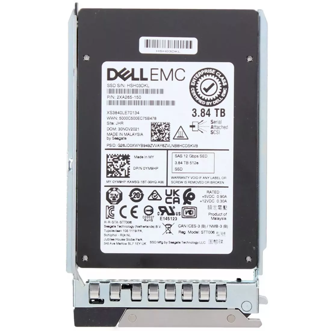 Dell YM9HP 3.84TB SAS-12Gbps SED Mixed Use 3DWPD 2.5Inch Hot-Plug SSD