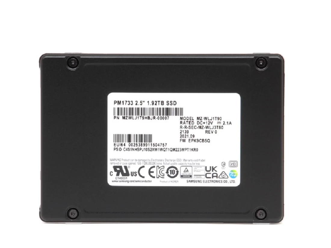 Samsung PM1733 MZWLJ1T9HBJR SSD 1.92 TB Pci Express 4.0 x4 (NVMe) Refurbished