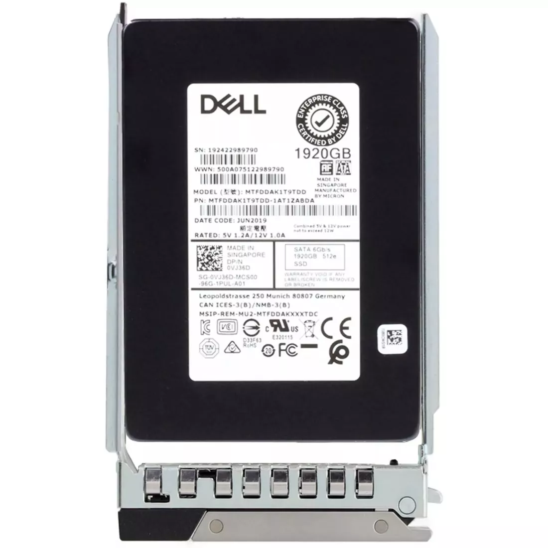 Dell VJ36D 1.92TB SATA 6Gbps Read Intensive 1DWPD 2.5-Inch Hot Dell VJ36D 1.92TB SATA 6Gbps Read Intensive 1DWPD 2.5-Inch Hot