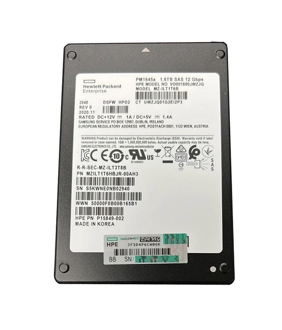 Samsung MZILT1T9HAJQ0D3 1.92TB PM1643 SAS 12Gbs 2.5inch