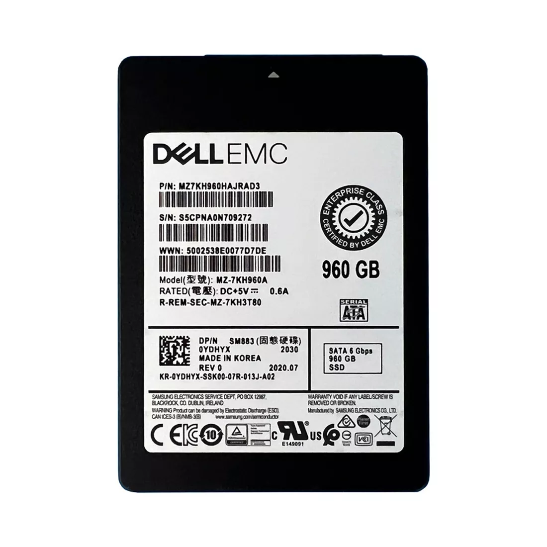 Samsung SM883 MZ7KH960HAJRAD3 SSD 960 GB SATA 6Gb/s DELL OEM Brand New