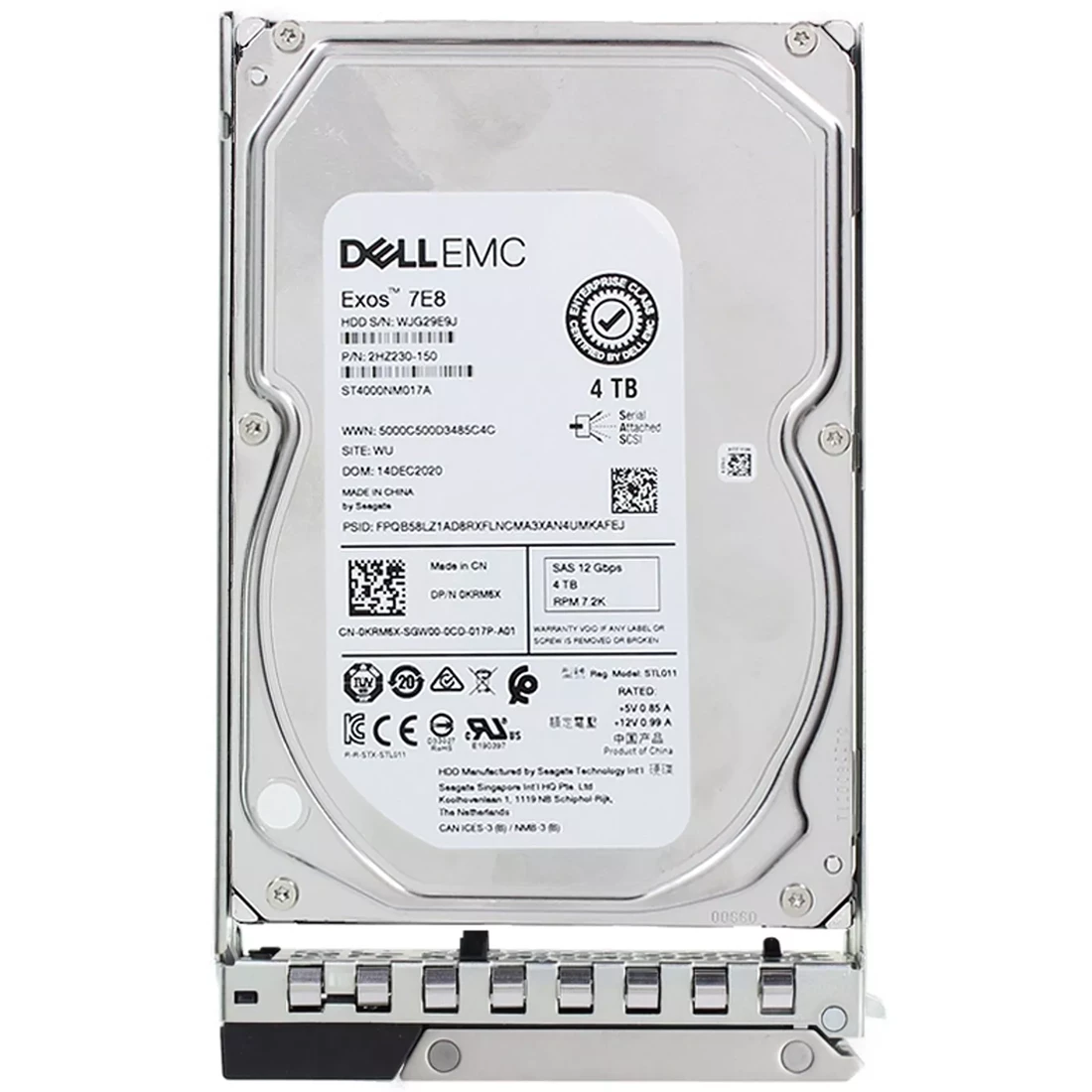Dell KRM6X 4TB 7.2K NL SAS-12Gbps 512n 3.5" Hot-Plug Hard Drive with Tray