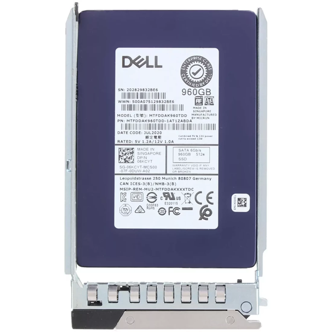 Dell 6KCYT 960GB SATA-6Gbps Mixed Use 3DWPD 2.5-inch Hot-Plug SSD
