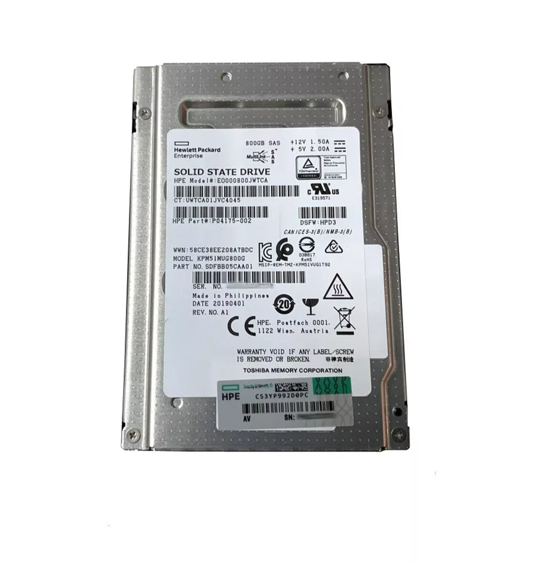 Kioxia PM5 SDFBB05CAA01 Write Intensive SSD 800 GB SAS 12Gb/s HPE OEM Refurbished