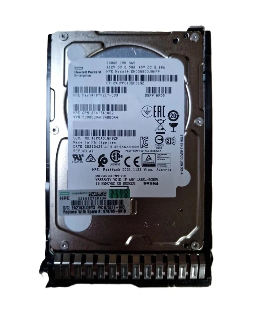 HPE 868774-002 Enterprise Hard Drive 900 GB SAS 12Gb/s New F/s