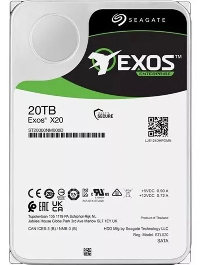 SEAGATE EXOS X20 20TB SATA 6Gb/s SED 3.5inch Hard Drive 