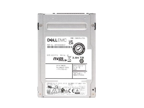 Kioxia CM6-R KCM6XRUL3T84 Read Intensive SSD 3.84 TB PCIe 4.0 (NVMe) DELL OEM Refurbished 
