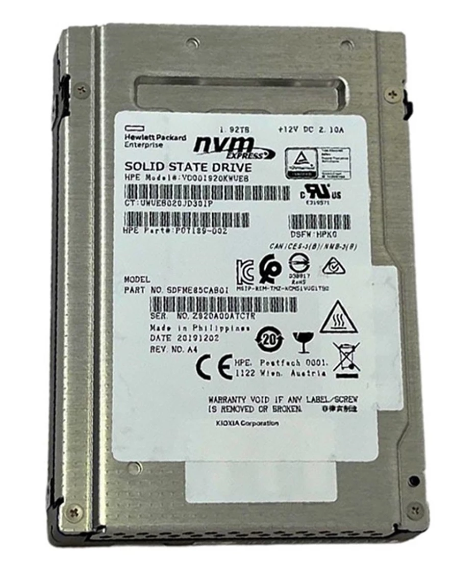 Kioxia CD5-R SDFME85CAB01 SSD 1.92 TB PCIe x4 (NVMe) HPE OEM Refurbished