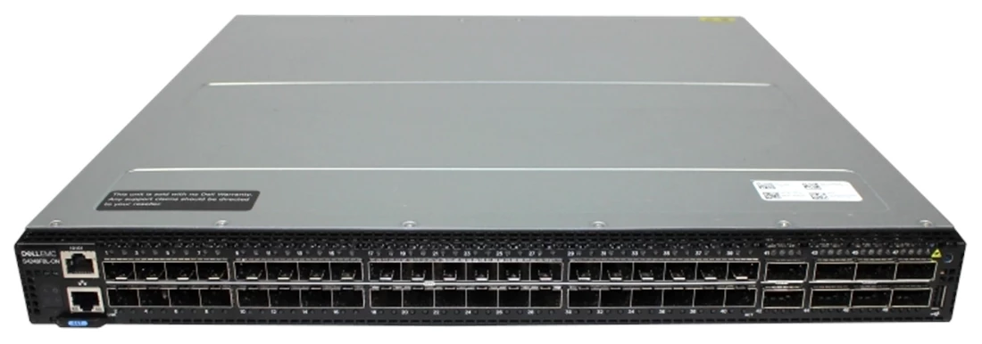 Dell V0JWT Networking S4248FBL-ON 40P 10GbE SFP+ 2P 40GbE QfSP+ 6P 100GbE QSPP28 Switch