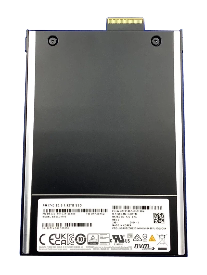 Samsung MZ-3LO1T90 PM1743 1.92TB PCIe 5.0 x4 (NVMe) E3.S Enterprise SSD