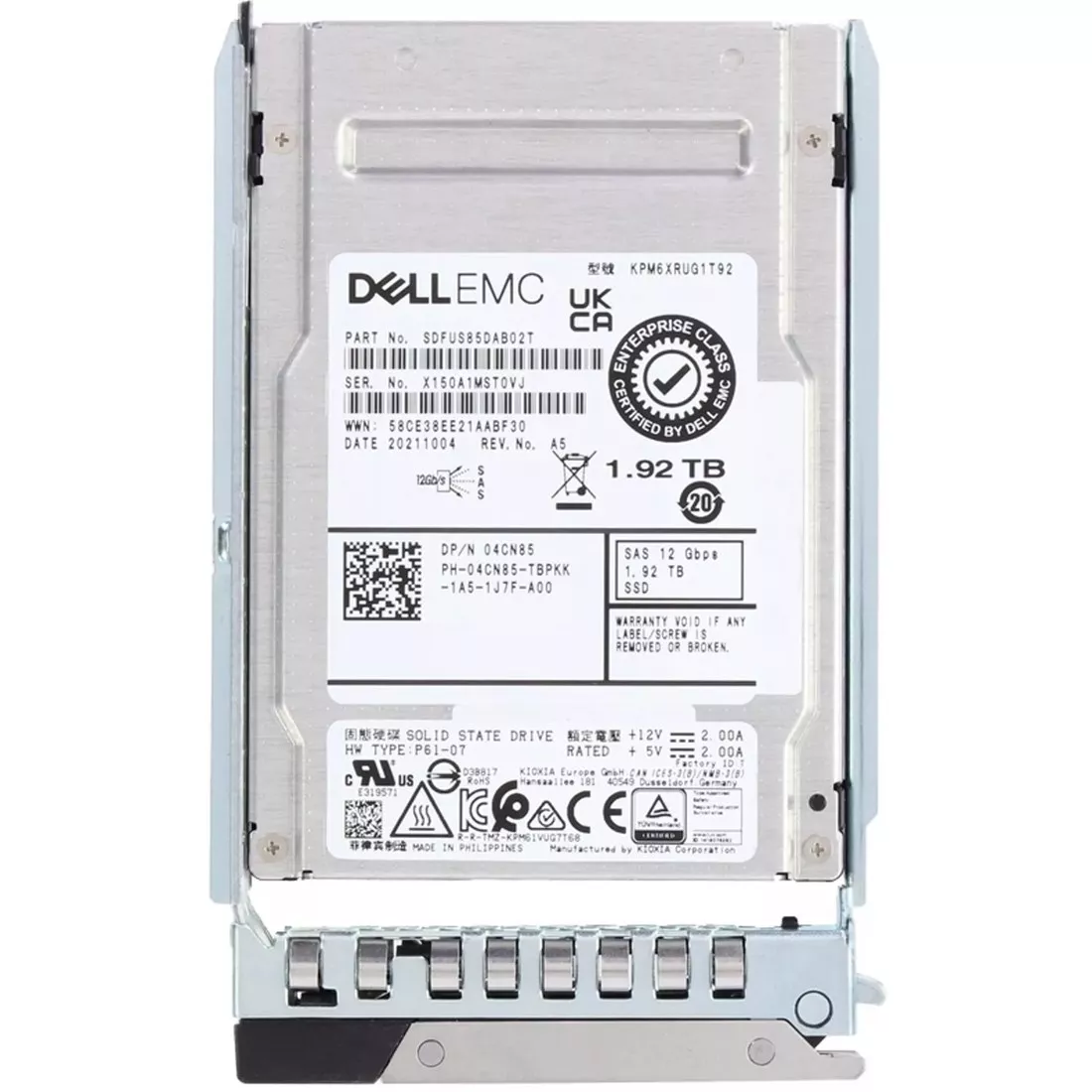 Dell 4CN85 1.92TB SAS 12Gbps Read Intensive 1DWPD 2.5Inch SSD